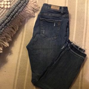 WOMEN’S VELVET HEART MIDRISE SKINNY ANKLE JEANS